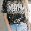 Chic "MAMA" Leopard Print T-Shirt For Women