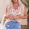 Leopard V Neck Loose Tank Top