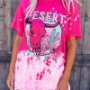 Rose EASTER VIBES Skull Graphic Print Oversized T Shirt