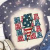 MAMA American Flag Lightning Stars Print Graphic T-Shirt