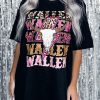 Black WALLEN Cowskull Graphic Oversized Tee