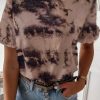 Vintage Tie Dye Tee With Ruffle Detail | Soft And Breathable Fabric | Casual Style For Any Occasion