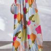 Multicolor Color Palette Print Flowy Wide Leg Pants