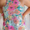 Multicolor Plus Size Floral Print Tank Top