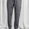 Gray Animal Spots Drawstring Lounge Jogger Pants