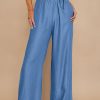 High Waist Pocketed Wide Leg Tencel Jeans