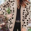 Leopard Animal Spotted Pattern Open Front Cardigan