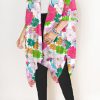 Multicolor Floral Print Plus Size Kimono