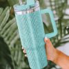 Green Sparkle Rhinestone Stainless Steel Insulated Cup