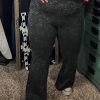 Gray Plus Size High Waist Flare Pants