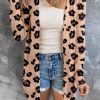 Leopard Printed Open Front Cardigan