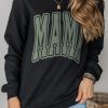 Black Mama Varsity Crew Neck Sweatshirt