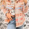 Multicolor Western Aztec Print Button-Up Jacket