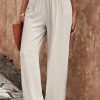 Apricot Smocked High Waist Loose Lounge Jogger Pants