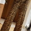 Women's Trendy Leopard Animal Print Wide Leg Pants