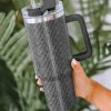 Black Sparkle Rhinestone Stainless Steel Insulated Cup