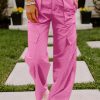 Rose High Waist Cargo Trousers