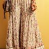 Multicolor Boho Floral Patchwork Loose Fit Wide Leg Pants