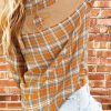 Plaid Embroidery Patch Button-Down Shacket