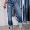 Flattering Fit And Effortlessly Cool: Women's Blue High Waist Denim Jeans