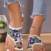 Multicolor Western Sunflower Cow Print Fix Toe Slippers