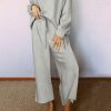 Gray Ultra Loose Textured 2pcs Slouchy Outfit