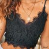 Black Eyelash Trim Lace Overlay Bralette