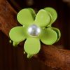 Light Green Pearl Flower Hair Clip