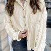 Fashionable And Comfortable Beige Shacket For Daily Outdoor Wear