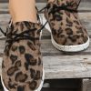 Leopard Suede Slip-on Flat Shoes