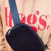 Black Sherpa Adjustable Strap Crossbody Bag