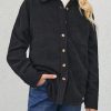 Black Little Girl Pocketed Corduroy Shirt