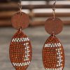 Multicolour Rhinestone Rugby Dangle Earrings