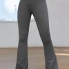 Gray High Waist Tummy Control Flared Sports Pants