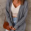 Drop Shoulder Textured Cardigan