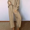 Khaki Ultra Loose Textured 2pcs Slouchy Outfit