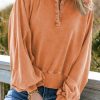 Comfortable And Unique: Women's Loose Fit Lantern Sleeve Sweatshirt