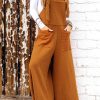 Cozy And Fashionable Brown Wide Leg Jumpsuit For Daily Wear