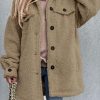 Stay Cozy And Fashionable With This Camel Sherpa Jacket For Women