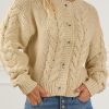 Stay Cozy In This Soft And Stylish Apricot Cable Knit Cardigan