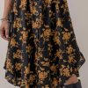 Comfortable And Fashionable: Women's Casual Floral Ruffle Skirt