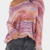 Relaxed Fit Multicolor Knit Top: Perfect For Any Body Shape