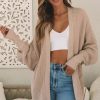 Versatile And Cozy: Long Sleeve Solid Color Cardigan For Everyday Wear