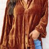 Versatile And Stylish: Comfortable Long Sleeve Velvet Shirt For Women