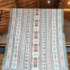 Bright White Western Pattern Tasseled Large Blanket 160*130cm