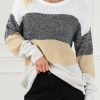 Versatile And Cozy: Women's Multicolor Knit Sweater For Daily Wear