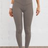 Gray Arched Waist Seamless Active Leggings