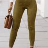 Chic And Comfortable Retro-Inspired Faux Suede Leggings For Women