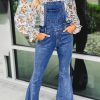 Flattering Flare Leg Design: High-Waisted Denim Overalls For Women