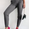 Comfortable And Convenient: Women's High Waist Pocketed Joggers In Solid Grey